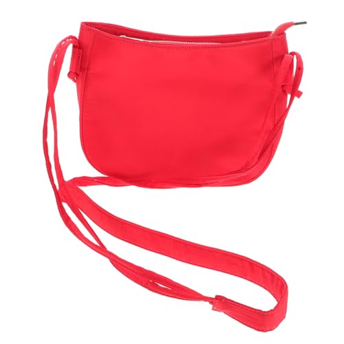 Gatuida Kleine Gesteppte Umhängetasche Damen mit Verstellbarem Schultergurt und Elegantem Schleifendetail Leichte Nylon Polyester Crossbody Bag für Alltag und Freizeit rot von Gatuida
