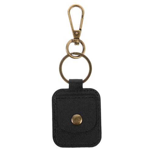 Gatuida Kleine Münzgeldbörse Damen PU Mini Portemonnaie mit Schlüsselanhänger Tragbare Geldbörse mit Reißverschluss Leichtes Täschchen für Reise und Alltag Schwarz von Gatuida