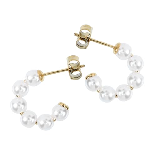 Gatuida Kleine Runde Perlenohrringe Ohrstecker Damen Ohrschmuck für Mädchen Modisch Stilvoll Vielseitig Einsetzbar von Gatuida