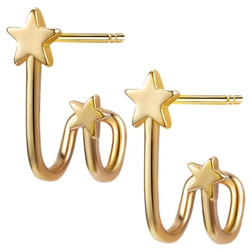 Gatuida Stern Ohrringe Für Damen Metall Ohrstecker Mädchen Ohrringe Schmuck Ohrschmuck Personalisiert Trendige Für Mädchen Und Frauen von Gatuida
