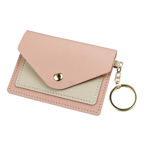 Gatuida Kleines Kartenetui für Damen Tragbare Geldbörse mit Schlüsselanhänger Moderates Fassungsvermögen für Karten und Kleingeld Pinkes Lederdesign als von Gatuida