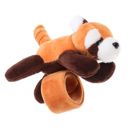 Gatuida Kleines Plüsch Tier Slap Armband mit Waschbär Motiv Weiches Strapazierfähiges Stoffarmband Schnelles Anlegen durch Schlag für Kindergeburtstag Festivalgeschenk Leicht und Kompakt von Gatuida