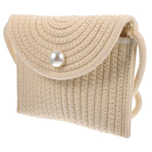 Gatuida Knitting Schultertasche Damen Mini Crossbody Bag mit Handyfach Weiße Umhängetasche aus Strickstoff Vielseitige Handtasche für Alltag und Freizeit Modisches Design für Frauen von Gatuida
