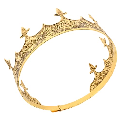 Gatuida Königskrone Für Männer Vintage Haarschmuck Für Erwachsene Robuste Und Leichte Krone Stilvolles Design Für Cosplay Geburtstagsfeiern Und Festivitäten von Gatuida