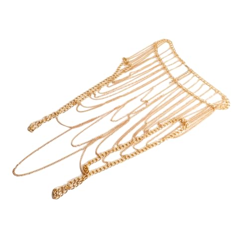 Gatuida Körperkette Damen Gold Metall Lagen design mit Quaste Brustkette für Strand Party Club Bikini Schmuck Geschenk von Gatuida