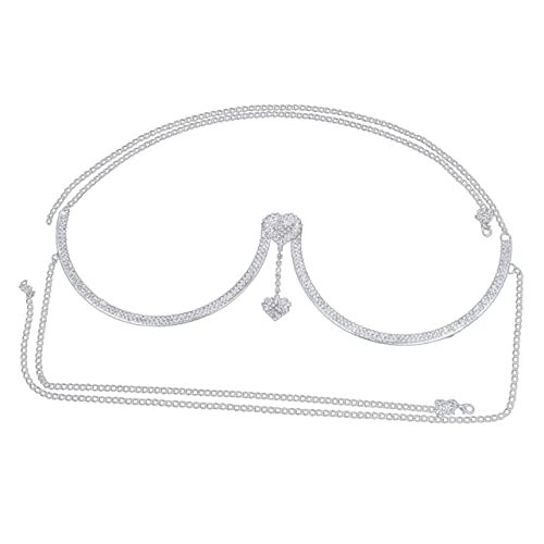 Gatuida Körperkette für Frauen Strass Herzanhänger Halterung Bikini Schmuck Elegant und Langlebig von Gatuida