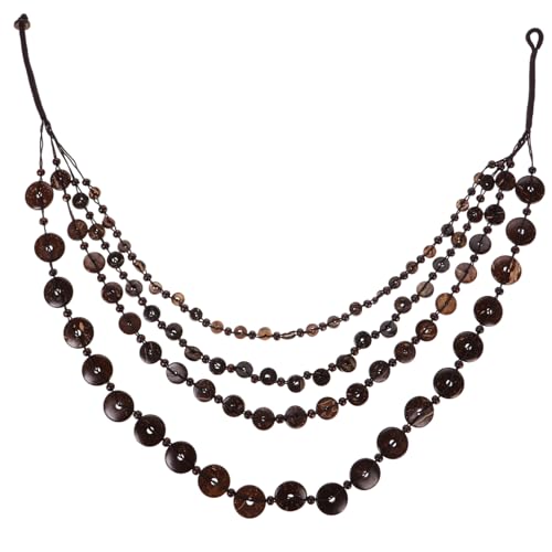 Gatuida Kokosnussschalen Holzperlen Halskette für Damen Handgefertigte Vintage Statement Kette Langes Boho Design Modischer Schmuck für Verschiedene Anlässe Mehrlagige Holzperlenkette Gatuida Kokosnussschalen Holzperlen Halskette für Damen Handgefertigte Vintage Statement Kette Langes Boho Design Modischer Schmuck für Verschiedene Anlässe Mehrlagige Holzperlenkette von Gatuida