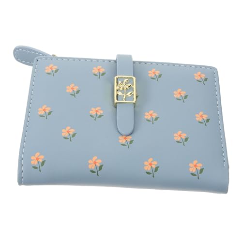 Gatuida Kompakte Damen Geldbörse mit Süßem Blumenmuster Kleines Portemonnaie aus Sicherem Material Handlich und Praktisch für Münzen Karten und Kleingeld Modisch und Vielseitig für Alltag von Gatuida