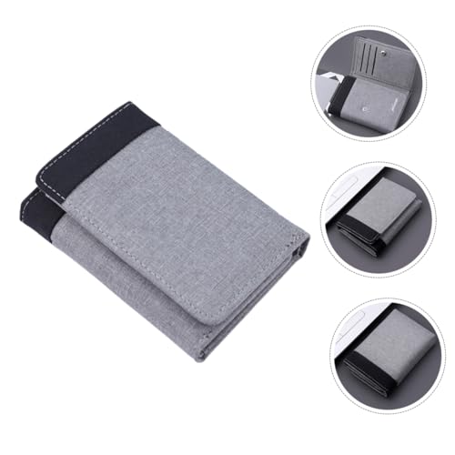 Gatuida Kompakte Herren Geldbörse aus Canvas mit Mehrfachfächern Kleine Kartenetui Portemonnaie Faltbarer Kreditkartenhalter Leicht und Praktisch für Business und Reisen von Gatuida