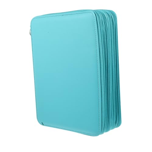 Gatuida Kompaktes Faltbares Kunststifte Mäppchen aus PU Leder Große Kapazität mit Fächern Wasserfester Stiftehalter für Aquarell und Farbstifte für Künstler und Zeichner von Gatuida