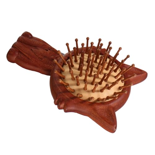 Gatuida Kopfhautmassagekamm Aus Holz Antistatischer Kamm Für Sanfte Kopfhautmassage Entwirren Von Nassem Oder Trockenem Haar Kompaktes Reisezubehör Für Männer Und Frauen von Gatuida