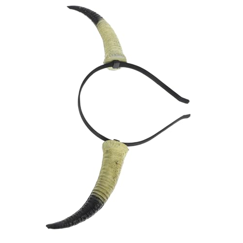 Gatuida Kopfschmuck Aus Horn Hörner Cosplay Gothic Hörner Kopfbedeckung Stirnbänder Halloween Geweih Tierhornstirnband Cosplay-zubehör Cosplay-hörner Ochsenhorn Haarband Kostüm Trägt Pu von Gatuida
