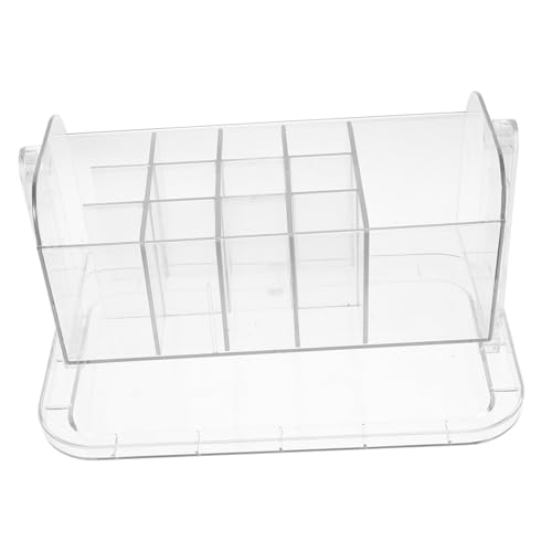 Gatuida Kosmetik Organizer Aufbewahrungsbox Transparent Desktop Aufbewahrungshalter für Make Up und Kleinteile Praktischer Schreibtisch Organizer für Büro Schule und Zuhause von Gatuida