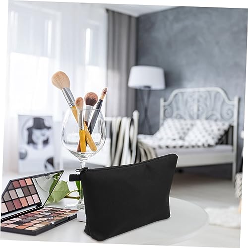 Gatuida Kosmetiktasche Damen Make Up Organizer Schminktasche Clutch Schwarz Polyester Reißverschluss Multifunktional Reise Business Alltag von Gatuida