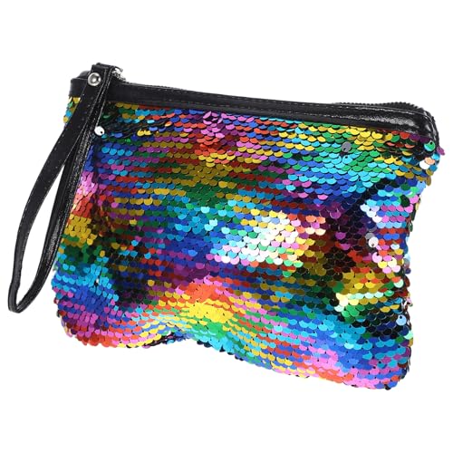 Gatuida Bunte Kosmetiktasche Mit Farbwechsel-Pailletten Stilvolle Handtasche Praktische Schminktasche Für Reisen Und Alltag Für Damen Und Mädchen von Gatuida
