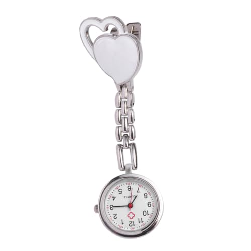 Gatuida Herzförmige Taschenuhr Hängende Uhr Robustem Material Kreative Hängenuhr für Damen Dekorative Uhr für Kleidung von Gatuida