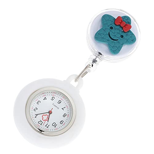 Gatuida Stern Krankens Wester Uhr Revers Taschenuhr Einziehbare Medizinische Uhr Schwesternuhren Für Damen Uhr Mit Silikonabdeckung Taschenuhren Aufsteckbar Student Zou Ju Legierung von Gatuida