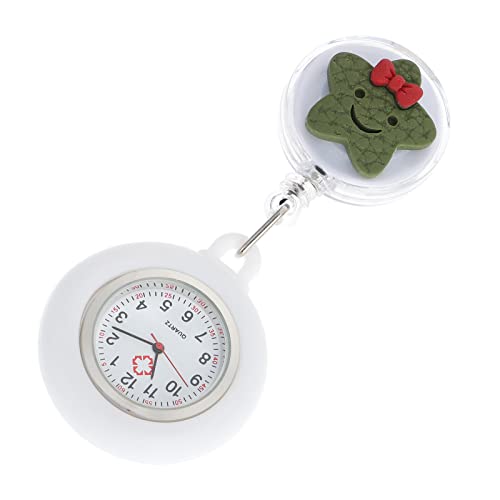 Gatuida Stern Krankens Wester Uhr Taschenuhren für Krankenschwestern zum Anclipsen Digitale Taschenuhr auf Ärzte achten einziehbare medizinische Uhr aufsteckbar Schwesterntisch Zou Ju von Gatuida