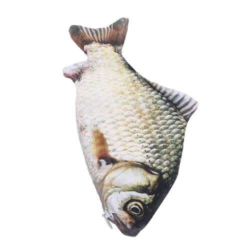 Gatuida Kreative Fischform Stifttasche aus Praktischer Schreibwaren Organizer mit Starkem Reißverschluss Vielseitig Einsetzbar als Reiseetui oder Kosmetiktasche von Gatuida