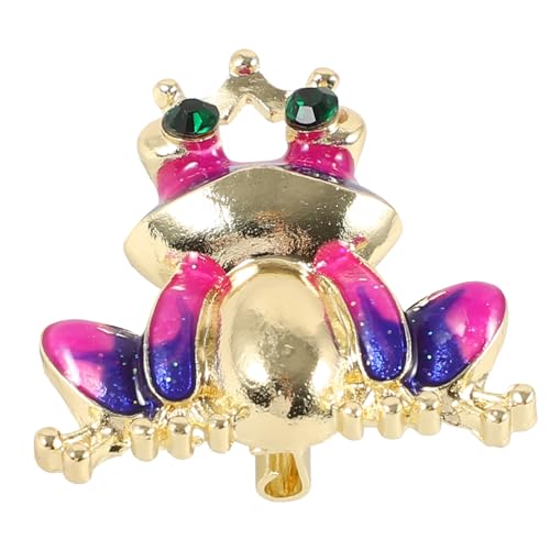 Gatuida Kreative Frosch Brosche aus Metall mit Krone Niedliche Cartoon Tier Anstecknadel für Frauen Langlebige Legierungs Brosche Modisches Accessoire für Kleidung und Rucksack von Gatuida