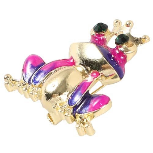 Gatuida Kreative Frosch Brosche aus Robustem Metall Niedlicher Cartoon Anstecker für Kleidung und Hüte Langlebige Anstecknadel für Damen Vielseitiges Accessoire für Party und Alltag von Gatuida