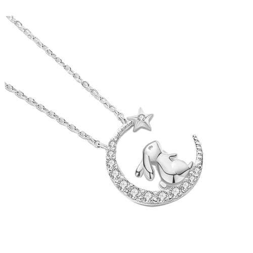 Gatuida Kreative Sterling Kaninchen Halskette mit Verspielte Tier Halskette für Damen Dekorative Kette im Sternen Design von Gatuida