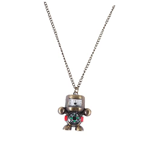 Gatuida Multi-funktions Kompass Roboter Taschenuhr Als Schlüsselanhänger Necklace Style Langlebig Stylisch Und Praktisch Für Outdoor-Abenteuer Einfach Abzulesen von Gatuida