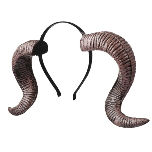 Gatuida Kreativer Halloween Haarreif mit Horn Design Lustige Kostüm Requisite für Karneval und Partys Altgold von Gatuida