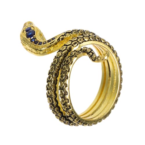 Gatuida Kreativer Schlangenring mit Zirkonia Unisex Fingerring für Damen Herren Modischer Schmuck Einzigartiges Design Passform Edler Look für Jeden Anlass von Gatuida