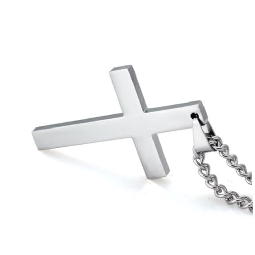 Gatuida Kreuz Halskette Titanstahl für Damen und Herren Silber mit Kette Einfaches und Langlebiges Design für Partys und Alltag Gatuida Kreuz Halskette Titanstahl für Damen und Herren Silber mit Kette Einfaches und Langlebiges Design für Partys und Alltag von Gatuida
