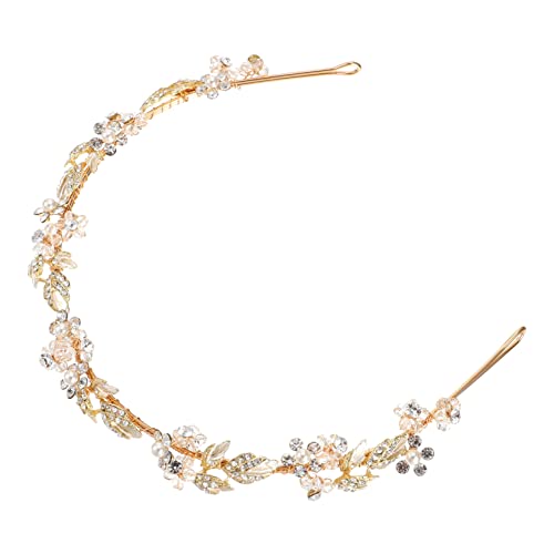 Gatuida Haarreif Mit Blume Und Kristallen Für Hochzeit Brautjungfer Und Blumenmädchen Glänzendes Stirnband Aus Metall Mit Strasssteinen von Gatuida