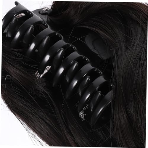 Gatuida Künstliche Bun Haarverlängerung mit Klaue Lockiges Clip Haarteil für Damen Naturgetreues Leichtes Haarstück Einfach zu Befestigen für Hochzeit Party und Alltag Braun Schwarz von Gatuida