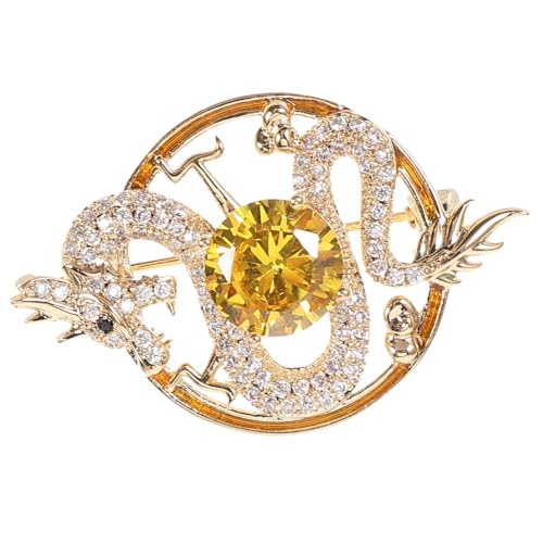 Gatuida Kupfer Drachenbrosche Damen Eleganter Langlebige Schmuck anstecknadel Einzigartiges Design für Kleidung Geeignet für Formelle und Freizeit Outfits von Gatuida