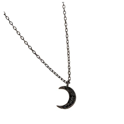 Gatuida Halskette Mond Aus Silber Und Metall Für Frauen Verziert Schlichtes Design Langlebig Und Leicht Zu Tragen Als von Gatuida