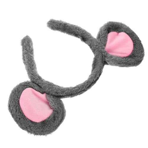 Gatuida Kuscheliges Mausohren Stirnband aus Plüsch Lustiges Tierkostüm Zubehör für Halloween Cosplay und Mottopartys Unisex Haarreif für Erwachsene und Vielseitig Einsetzbar von Gatuida