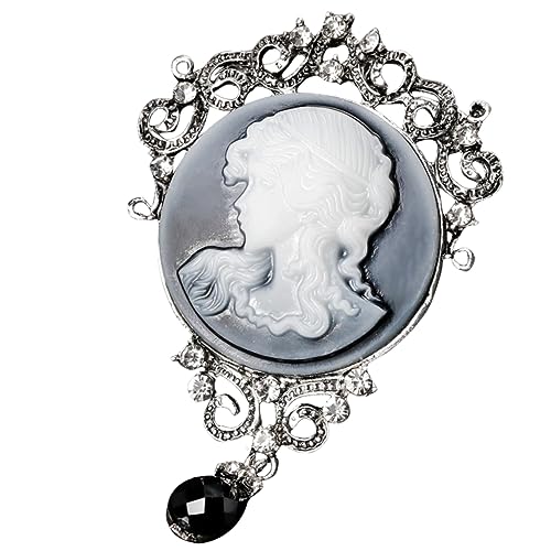 Gatuida Lady Portrait Brosche Vintage Schmuck für Frauen Viktorianische Brosche für Schals Hüte und Kleidung Retro Abzeichen mit Details Gatuida Lady Portrait Brosche Vintage Schmuck für Frauen Viktorianische Brosche für Schals Hüte und Kleidung Retro Abzeichen mit Details von Gatuida