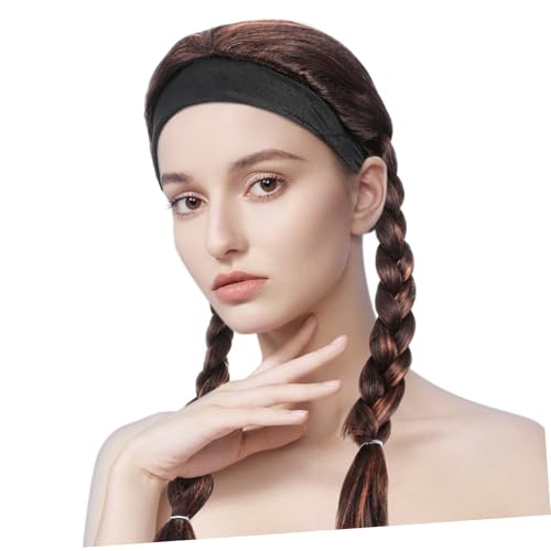 Gatuida Lange Gerade Synthetische Perücke mit Verstellbarem Schwarzem Stirnband Hitzebeständig Pflegeleicht für Frauen Alltag Partys Halloween Cosplay Natürlicher Look von Gatuida