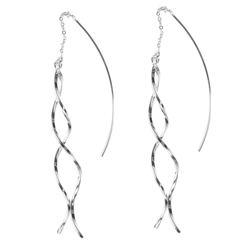 Gatuida Lange Tassel Ohrhänger Damen Dangle Ohrringe Silberfarben Kupferbeschichtet Elegant und Haltbar Leicht zu Kombinieren für Party und Alltag von Gatuida