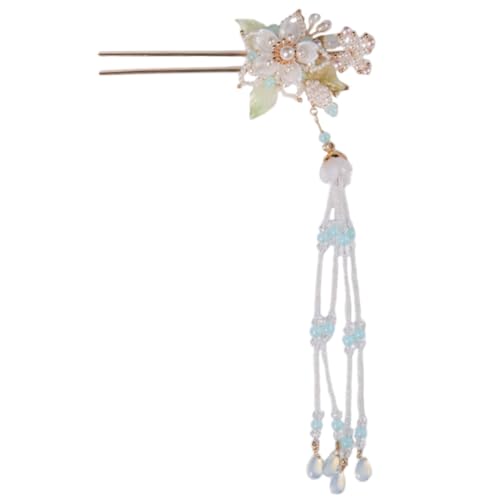 Gatuida Langer Chinesischer Haarschmuck Haarstäbchen mit Blumenmotiv Retro Haarnadel für Frauen Einfaches Styling für Hochzeiten Partys und Alltag Passend für Dickes Haar und Duttfrisuren von Gatuida