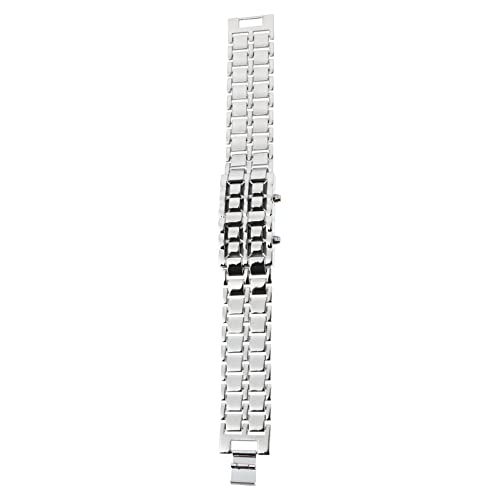 Gatuida Herren Digitaluhr Mode Armbanduhr Led Retro Design Uhr Für Männer Mit Ziffern Rote Led von Gatuida