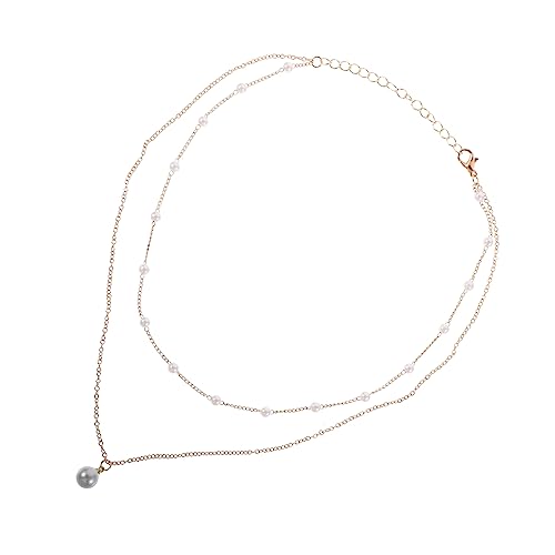 Gatuida Mehrlagige Perlenkette Für Damen Goldene Halskette Mit Anhänger Trendige Schmuck Für Alltag Und Besondere Anlässe Wasserfest Und Robust Für Hemd Und Kleid von Gatuida