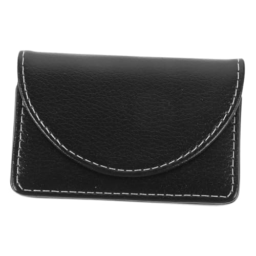 Gatuida Leder Visitenkartenetui Business Kartenetui Kartenhalter Tragbar Leichtgewichtig Multifunktional Für Reise Büro Damen Schwarz von Gatuida