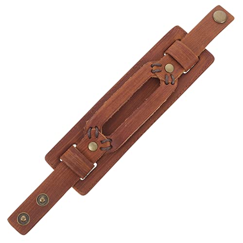 Gatuida Echtleder Armband Herren Retro Punk Manschette Breites Lederarmband Handgelenk Dekor Für Alltag Und Partys von Gatuida