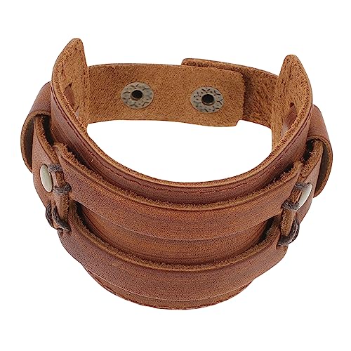 Gatuida Breites Armband Herren Punk Armband Handgelenk Manschette Retro Style Aus Echtem Material Für Festivals Partys Und Alltag von Gatuida