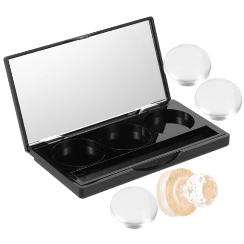 Gatuida Leere Lidschattenpalette mit Spiegel Fach Aluminium Pans Selbstklebend Kompakt Tragbar für DIY Lidschatten Lippenstift Kosmetik Aufbewahrung Reise Eyeshadow Case von Gatuida