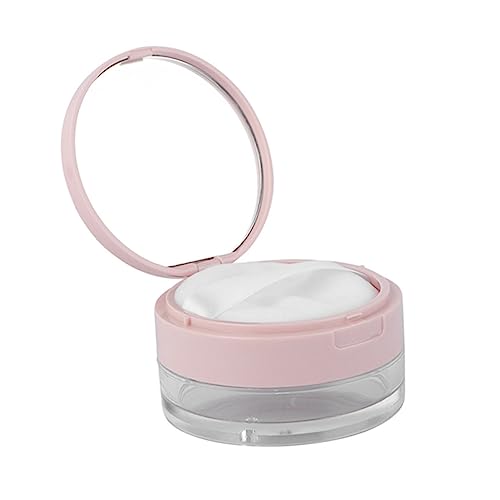 Gatuida Leere Lose Puderbox mit Spiegel und Elastischem Netzsieb Kompakt Leicht Tragbar Weichem Puff zur Aufbewahrung von Make Up Pulver für Damen Kosmetik Home Reise von Gatuida