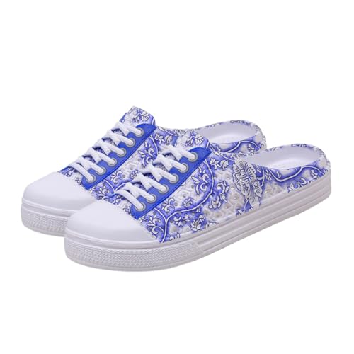 Gatuida Leichte Rutschfeste Damen Sandalen aus Hochwertigem EVA Atmungsaktives Hohlraum Design Strapazierfähig und Komfortabel Strandschuhe für Sommer und Freizeit Blau von Gatuida