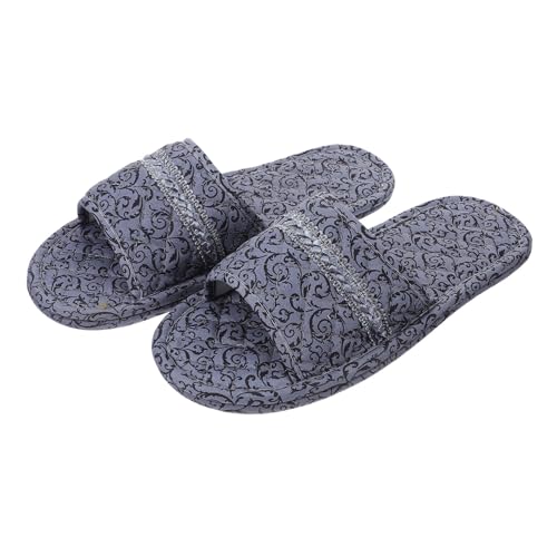 Gatuida Leichte Waschbare Herren Hausschuhe mit Weichem Stoffsohle Atmungsaktiv und Rutschfest Faltbar und Tragbar für Reisen Hotel Indoor Komfort Offene Zehen für Belüftung von Gatuida