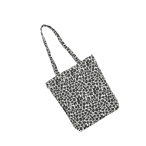 Gatuida Leopard Print Canvas Schultertasche Damen Große Tragetasche Modisch Langlebig Vielseitig für Alltag und Freizeit Leicht als Handtasche oder Umhängetasche Geeignet von Gatuida