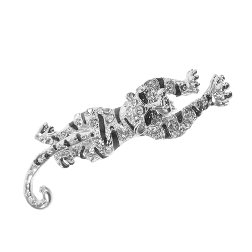 Gatuida Leopardenbrosche mit Strassbesatz Anstecknadel für Kleidung Mantel und Schal Eleganter Tier Anstecker für Damen und Herren Vielseitiger Lapel Pin für Outfit Veredelung von Gatuida